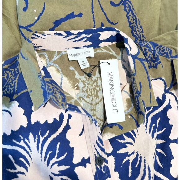 Making The Cut Womens Shirt Dress Green Winning Look Garys Self Tie Midi Medium - Picture 4 of 10